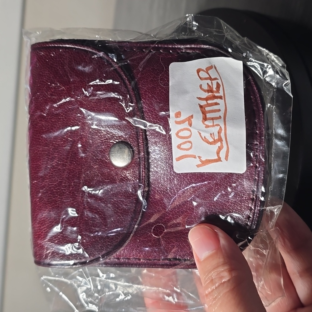 Burgundy Leather Card Holder